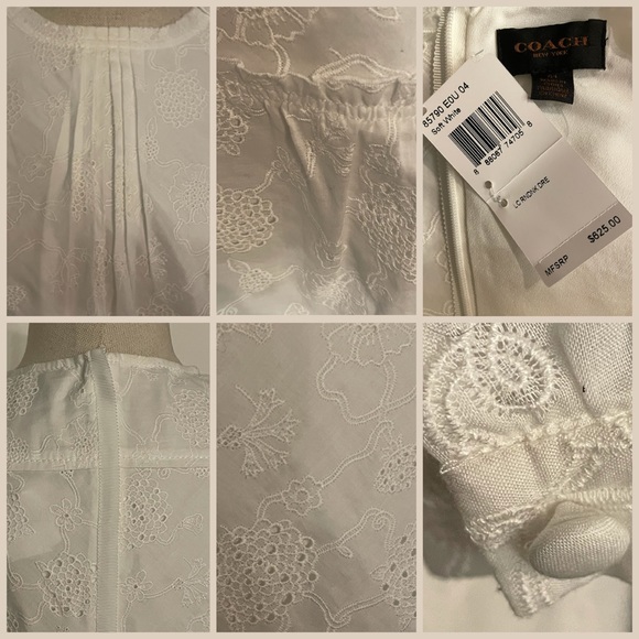 Coach Soft White Lace Round Neck Dress - Picture 7 of 7